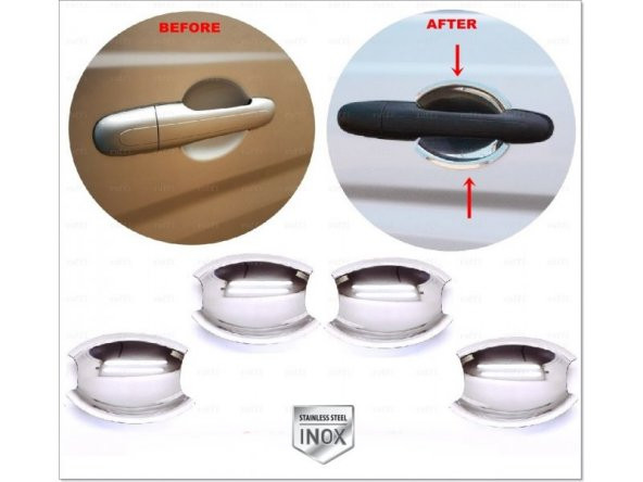 FAMS OTO AKSESUAR Mercedes Vaneo W414 Krom Dış Kapı Kolu Tası 4 Kapı 2001 ve üzeri Paslanmaz Çelik ürün görseli 1