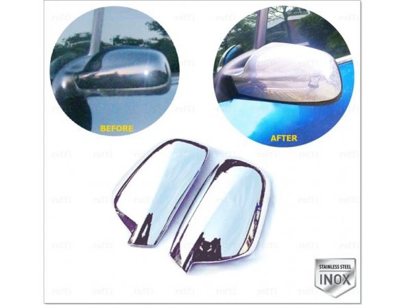 FAMS OTO AKSESUAR Peugeot 407 Krom Ayna Kapağı 2 prç. 2004-2010 Paslanmaz Çelik ürün görseli 1