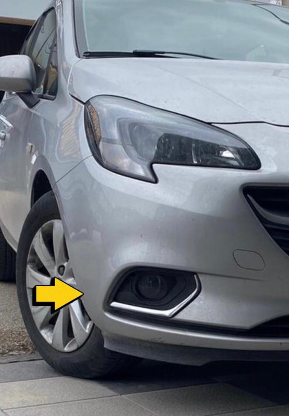 FAMS OTO AKSESUAR Opel Corsa E Krom Sis Farı Çerçevesi 2 prç.  2014 ve üzeri PASLANMAZ ÇELİK ürün görseli 1