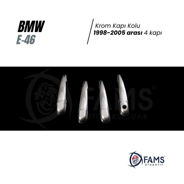 FAMS OTO AKSESUAR BMW E-46 Krom Kapı Kolu 4 Kapı 1998-2001  P.ÇELİK - Resim 2