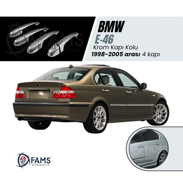 FAMS OTO AKSESUAR BMW E-46 Krom Kapı Kolu 4 Kapı 1998-2001  P.ÇELİK - Resim 4