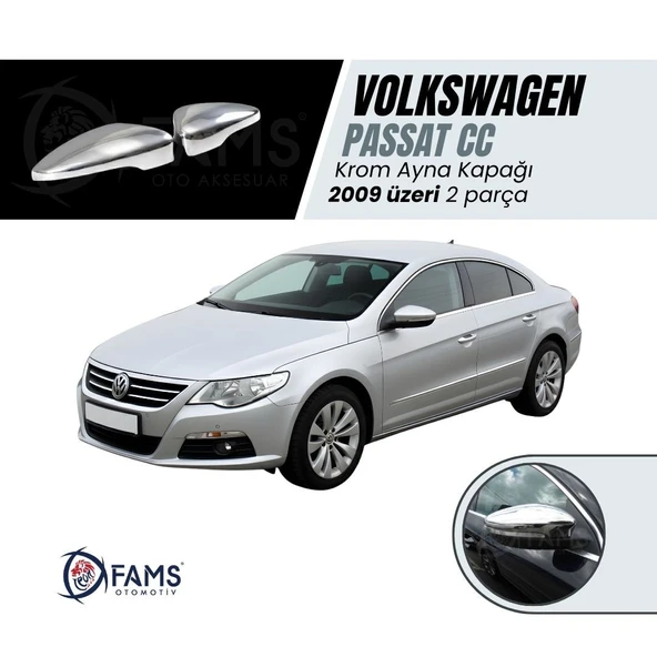 FAMS OTO AKSESUAR VW Passat CC Krom Ayna Kapağı 2 prç. 2009 Üzeri P. Çelik ürün görseli 1