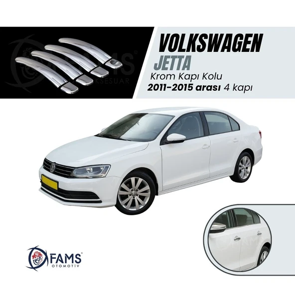 FAMS OTO AKSESUAR VW Jetta Krom Kapı Kolu 4 kapı 2011-2015 P. Çelik ürün görseli 1