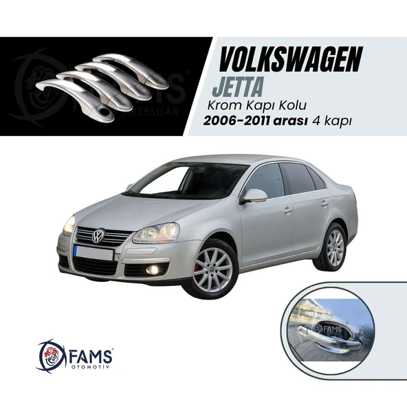 FAMS OTO AKSESUAR VW Jetta Krom Kapı Kolu 4 Kapı 2006-2011 arası P. Çelik ürün görseli 1