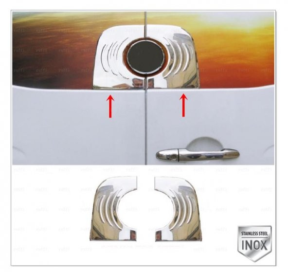 FAMS OTO AKSESUAR VW CRAFTER KROM ARKA AMBLEM ÇERÇEVESİ  2 PRÇ.  2006-2016 P.ÇELİK ürün görseli 1