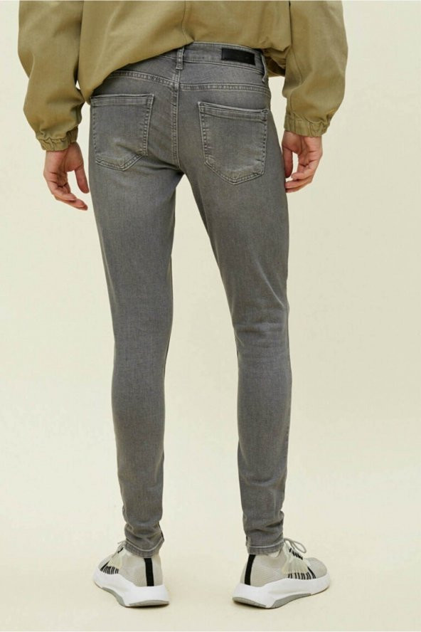 Erkek Jean Pantolon Gri - Resim 4
