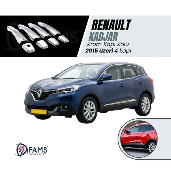 FAMS OTO AKSESUAR Renault KADJAR Krom Kapı Kolu 4 kapı 2015 Üzeri (Sensörlü) P.ÇELİK ürün görseli 1