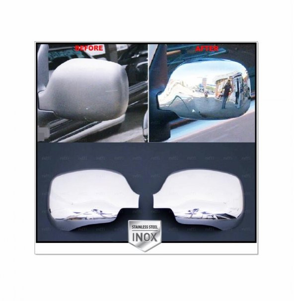 FAMS OTO AKSESUAR Renault Kangoo Krom Ayna Kapağı 2 prç. 1997-2007 P. Çelik ürün görseli 1