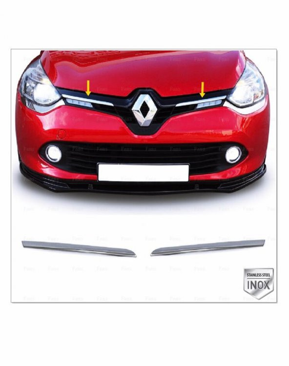 FAMS OTO AKSESUAR Renault Clio 4 Krom Ön Panjur 2 prç.  2012-2018 P.ÇELİK ürün görseli 1