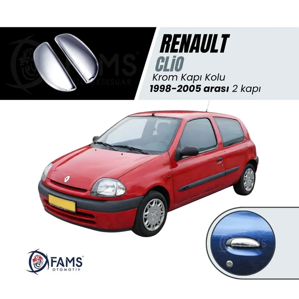 FAMS OTO AKSESUAR Renault Clio 2 HB Krom Kapı Kolu 2 Kapı 1998-2005 Arası P. Çelik ürün görseli 1