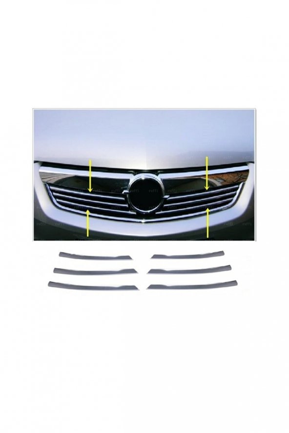 FAMS OTO AKSESUAR Opel Zafira B Krom Ön Panjur 6 Prç, 2005-2008 P, Çelik ürün görseli 1