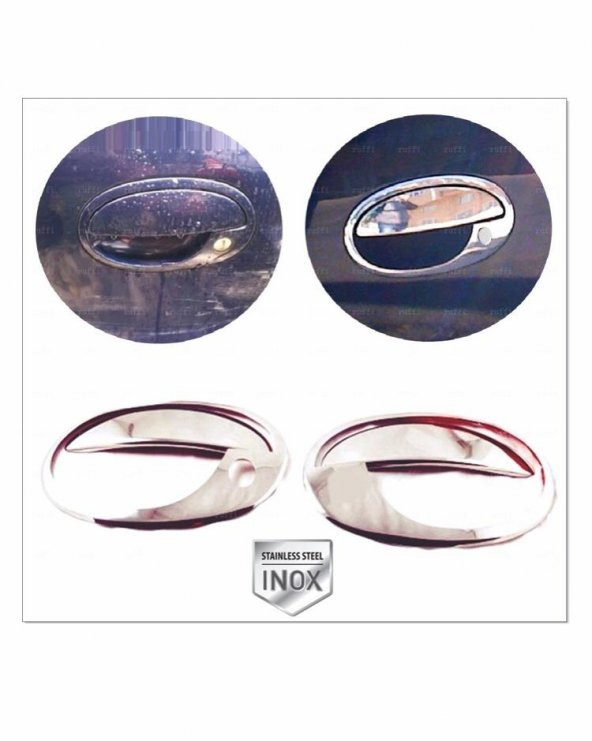 FAMS OTO AKSESUAR Opel Corsa C Krom Kapı Kolu+Çerçeve 2 Kapı 2000-2006 P. Çelik ürün görseli 1