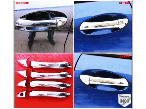 Mercedes C Klasse Uyumlu W203 Krom Kapı Kolu 4 Kapı 2000-2007 (SENSÖRLÜ) ürün görseli 1