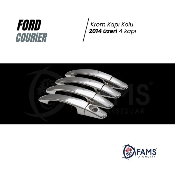 FAMS OTO AKSESUAR Ford Tourneo Courier Krom Kapı Kolu 4 Kapı 2014 Üzeri P. Çelik ürün görseli 1