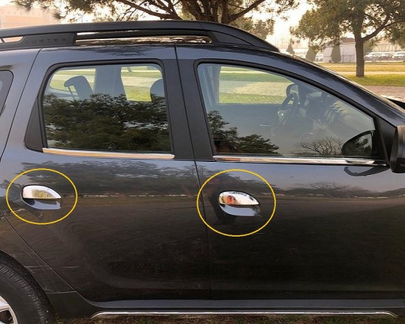 FAMS OTO AKSESUAR Dacia Duster Krom Kapı Kolu 4 Kapı 2018 ve üzeri Paslanmaz Çelik ürün görseli 1