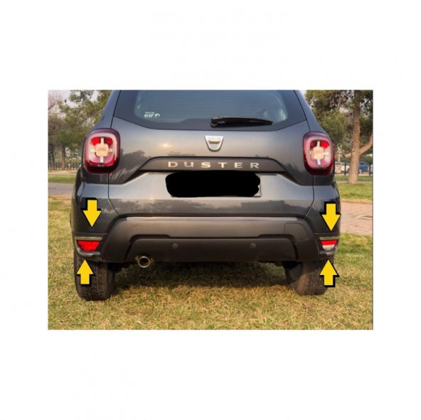 FAMS OTO AKSESUAR Dacıa Duster Krom Arka Reflektör Çerçevesi 2 parça 2018 ve üzeri Paslanmaz Çelik ürün görseli 1