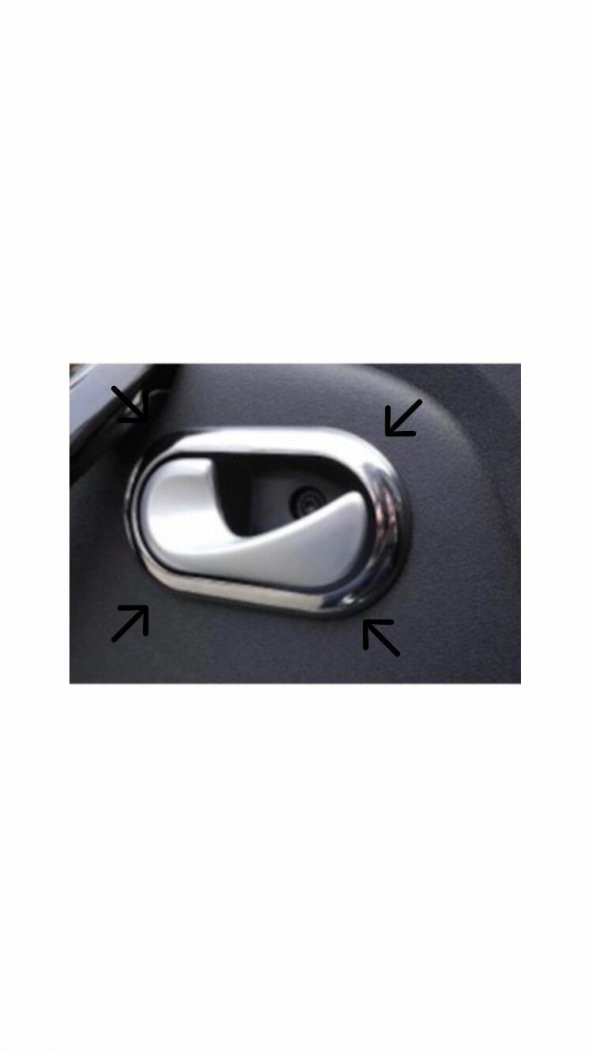 FAMS OTO AKSESUAR Dacia Logan MCV Krom İç Kapı Kolu Çerçeve 4prç. 2005-2012 P.Çelik ürün görseli 1
