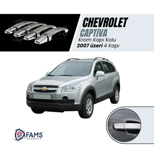 FAMS OTO AKSESUAR Chevrolet Captiva Krom Kapı Kolu 4 Parça 2007 Üzeri P. ÇELİK ürün görseli 1