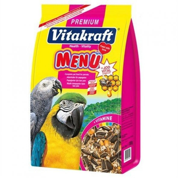 Vitakraft 1 KG Papağan Menu Premium+Jodvital ürün görseli 1
