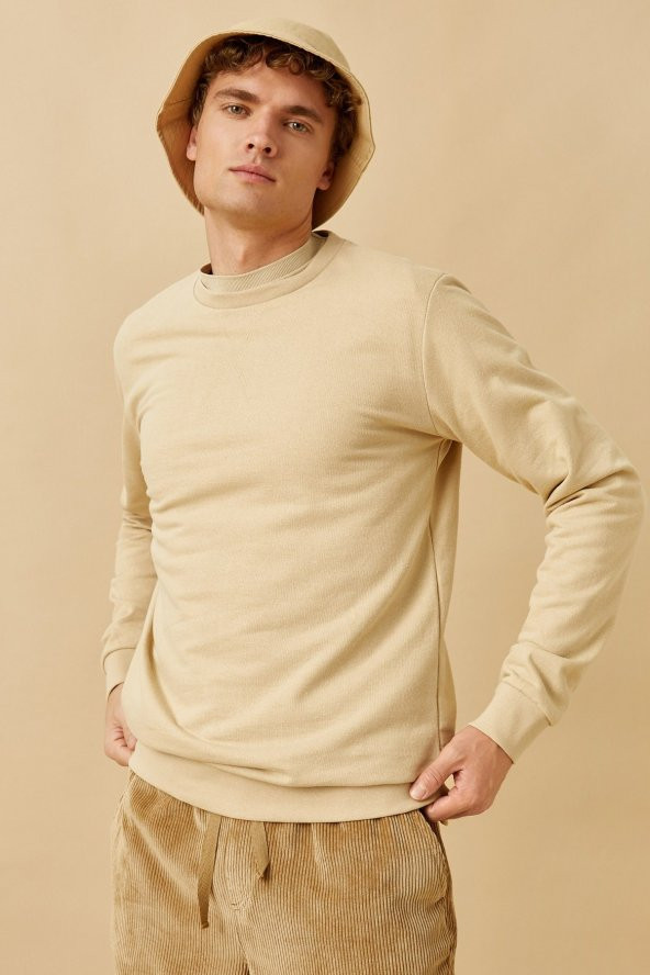 Basic Sweatshirt Pamuklu - Resim 2