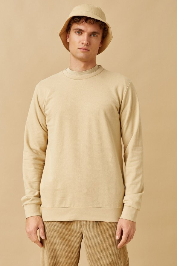 Basic Sweatshirt Pamuklu - Resim 3