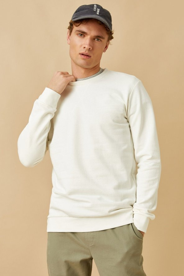 Basic Sweatshirt Pamuklu - Resim 9
