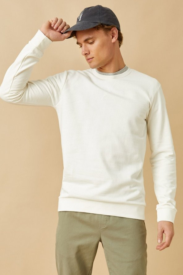 Basic Sweatshirt Pamuklu - Resim 10