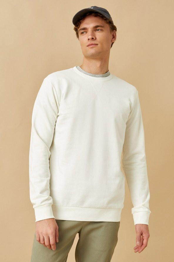 Basic Sweatshirt Pamuklu - Resim 11