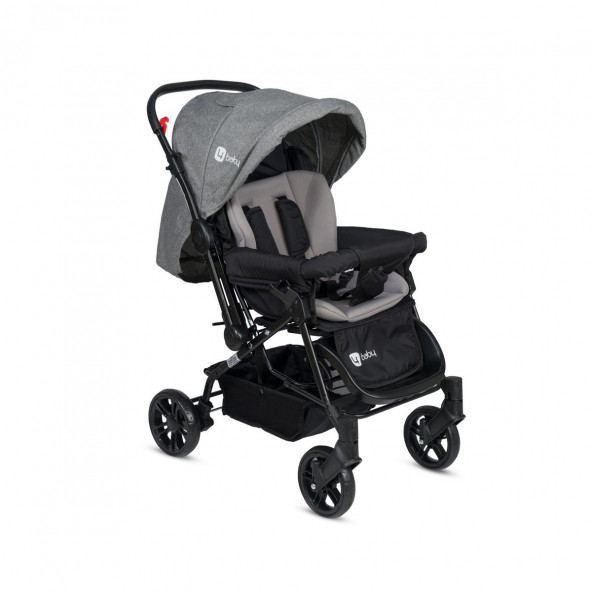 4 Baby Olympus Çift Yönlü Bebek Arabası Gri ürün görseli 1