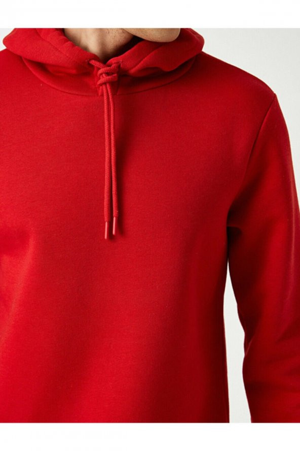 Basic Kapşonlu Sweatshirt - Resim 11
