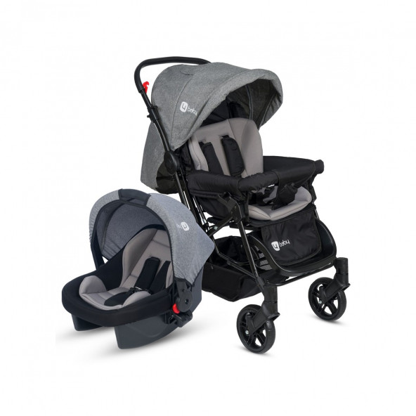 4 Baby Olympus Travel Sistem Bebek Arabası Gri ürün görseli 1