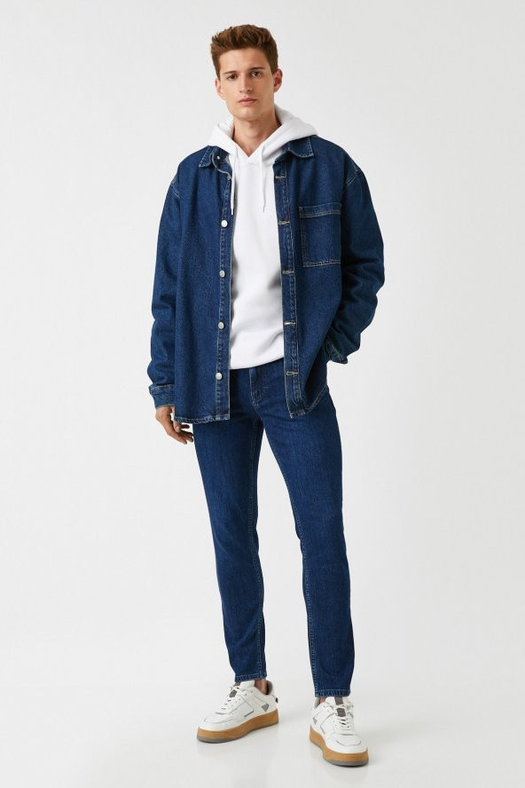 Erkek Jean Pantolon Mavi 2kam43340ld - Resim 2