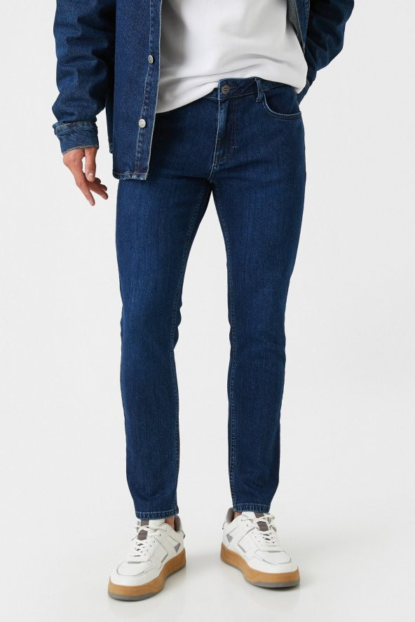 Erkek Jean Pantolon Mavi 2kam43340ld - Resim 3