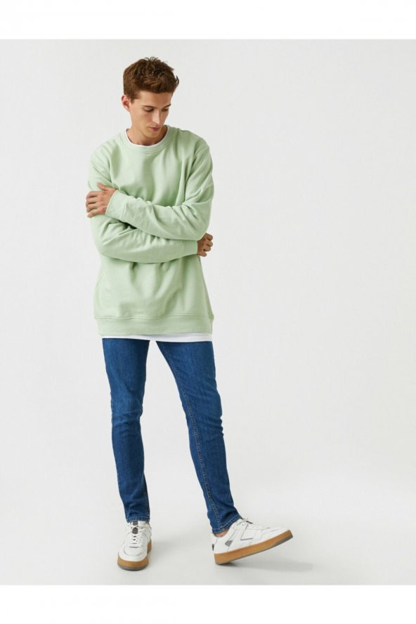 Erkek Jean Pantolon Mavi 2kam43340ld - Resim 8