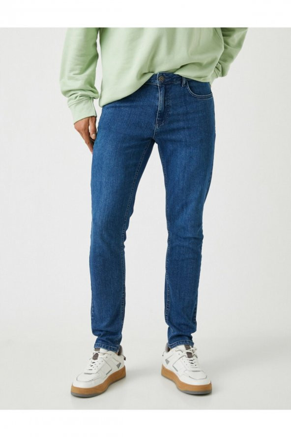 Erkek Jean Pantolon Mavi 2kam43340ld - Resim 9