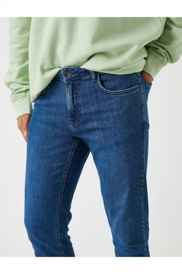 Erkek Jean Pantolon Mavi 2kam43340ld - Resim 11