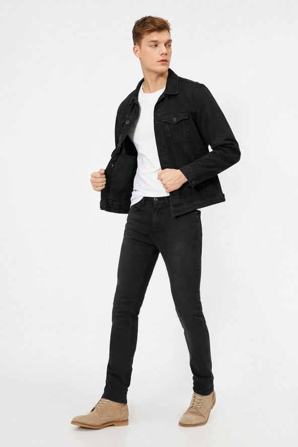 Erkek Siyah Jean 0YAM43153YD ürün görseli 1