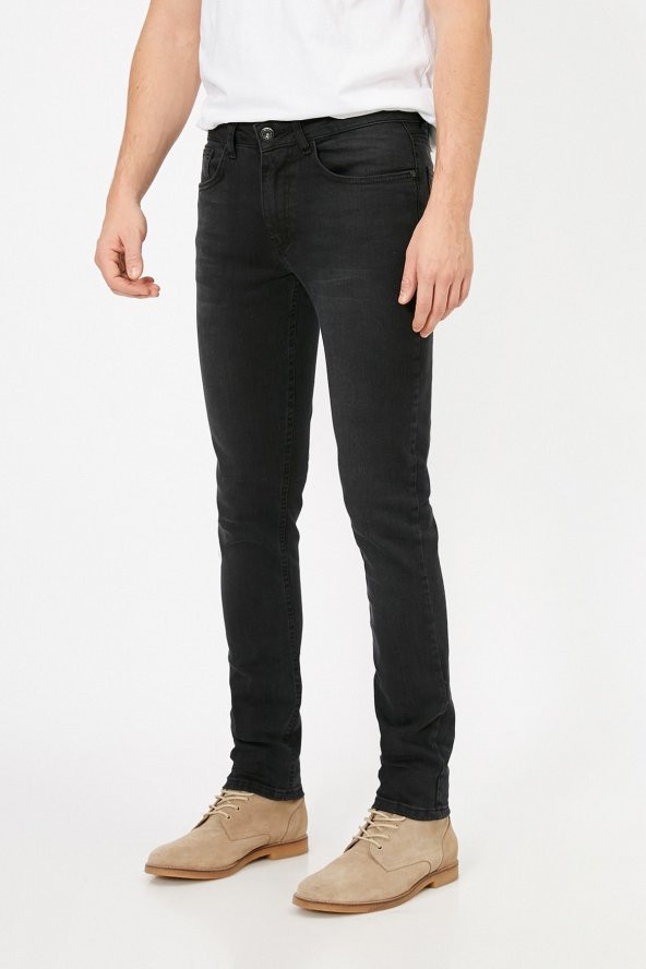 Erkek Siyah Jean 0YAM43153YD - Resim 3