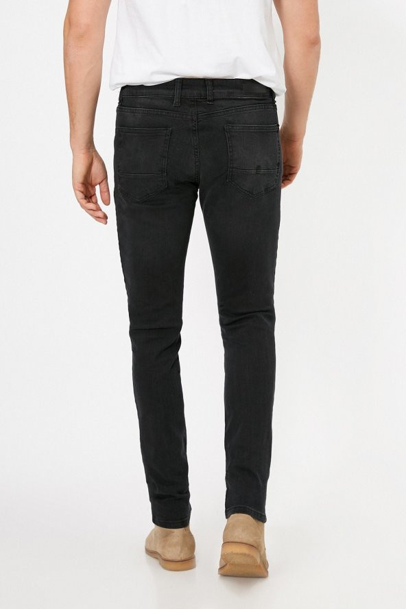 Erkek Siyah Jean 0YAM43153YD - Resim 4