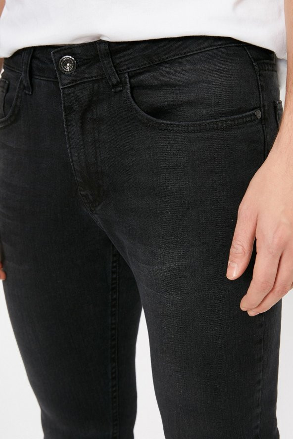 Erkek Siyah Jean 0YAM43153YD - Resim 5
