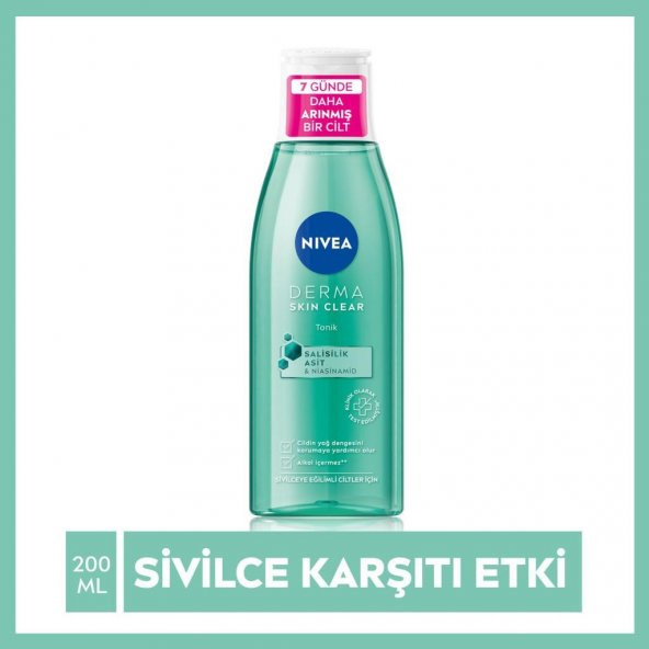 Nivea Derma Skin Clear Tonik 200ml ürün görseli 1