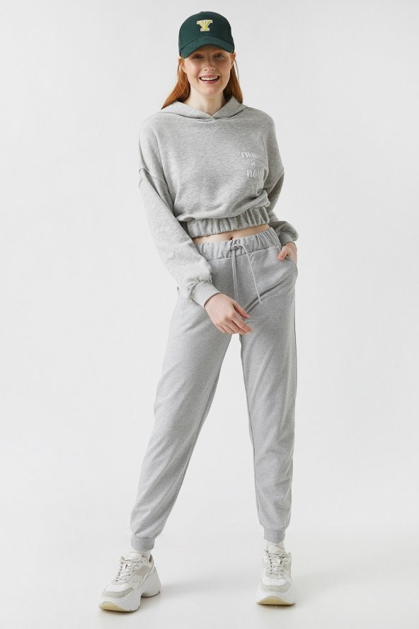 Beli Lastikli Jogger Eşofman Altı - Resim 10