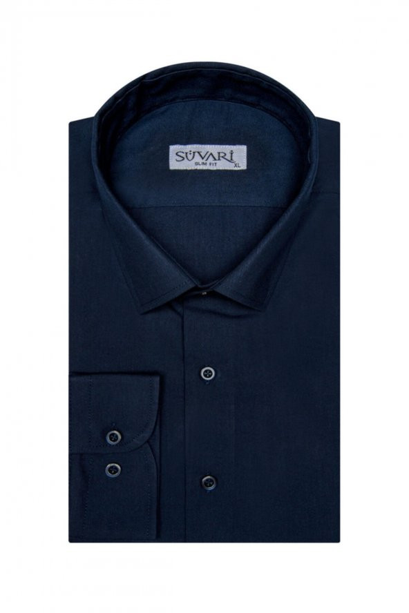 Slim Fit Filafil Erkek Gömlek - Resim 3