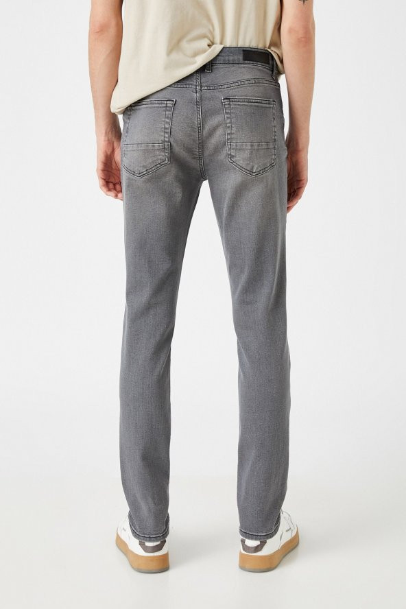Erkek Gri Pantolon 1YAM43017LD - Resim 4
