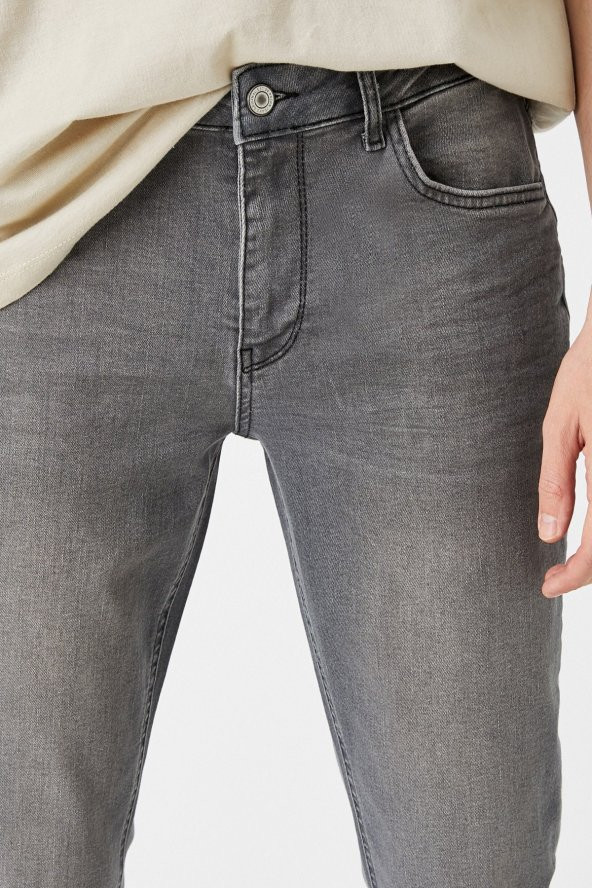 Erkek Gri Pantolon 1YAM43017LD - Resim 5