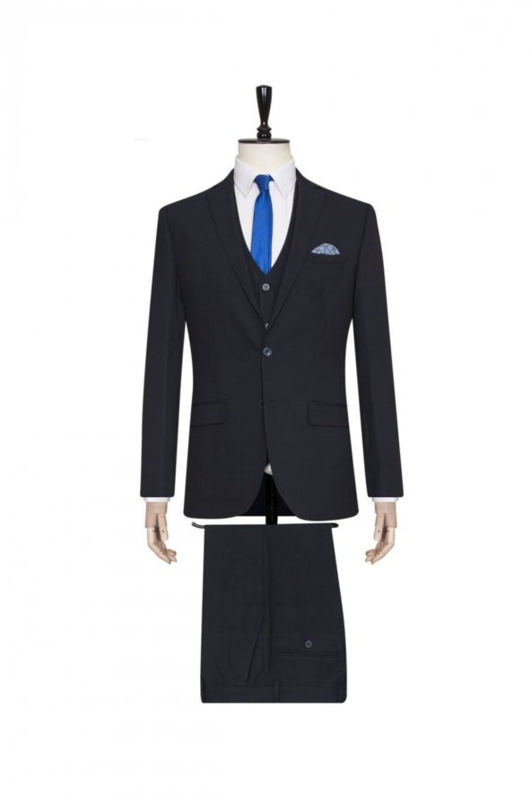 Yelekli Slim Fit Takım Elbise ürün görseli 1