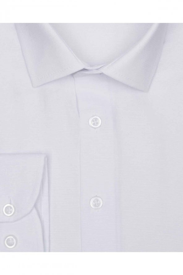 Slim Fit Armür Desenli Erkek Gömlek - Resim 6