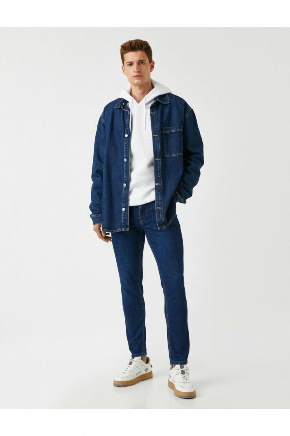 Erkek Jean Pantolon Mavi 2kam43340ld - Resim 2