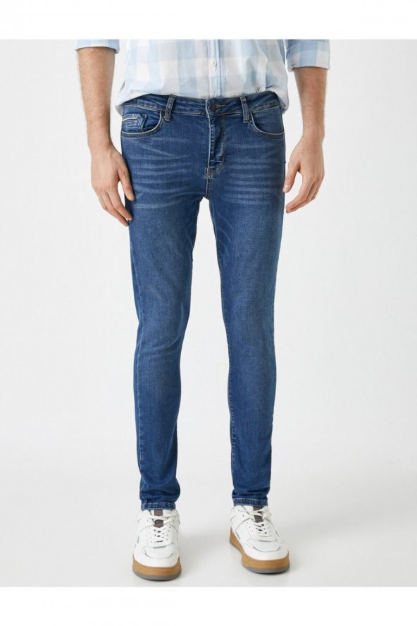 Erkek Indıgo Jeans - Resim 3