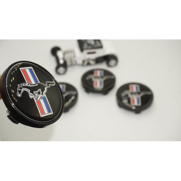 Ford Mustang Koşan At Jant Göbeği Kapak Seti 60mm ürün görseli 1